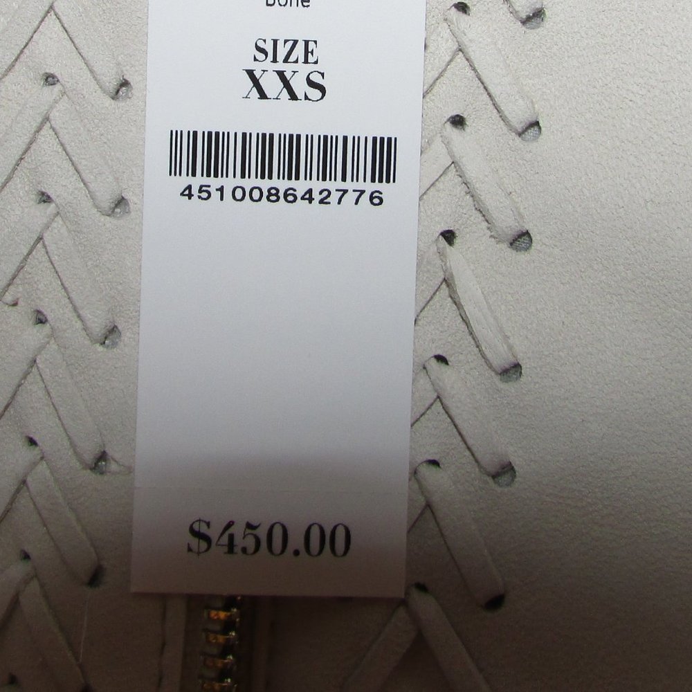 WHBM  Leather Jacket off white XXS - Picture 7 of 9